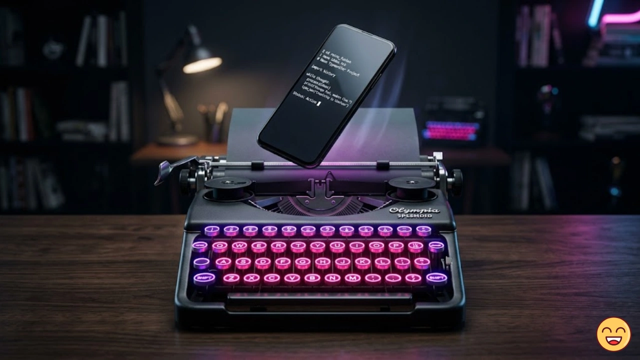 Exemples du style machine à écrire monospace sur différentes plateformes : Instagram bio, TikTok et WhatsApp